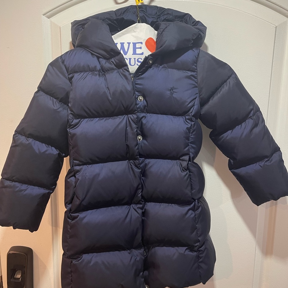 Polo Toddler Girls Water Repellent Quilted Down Coat